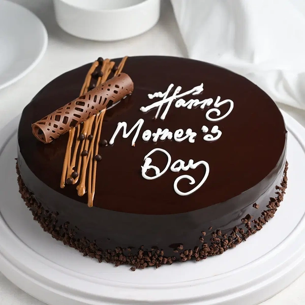 Mothers Day Glazed Chocolate Truffle Cake - 500 Gm