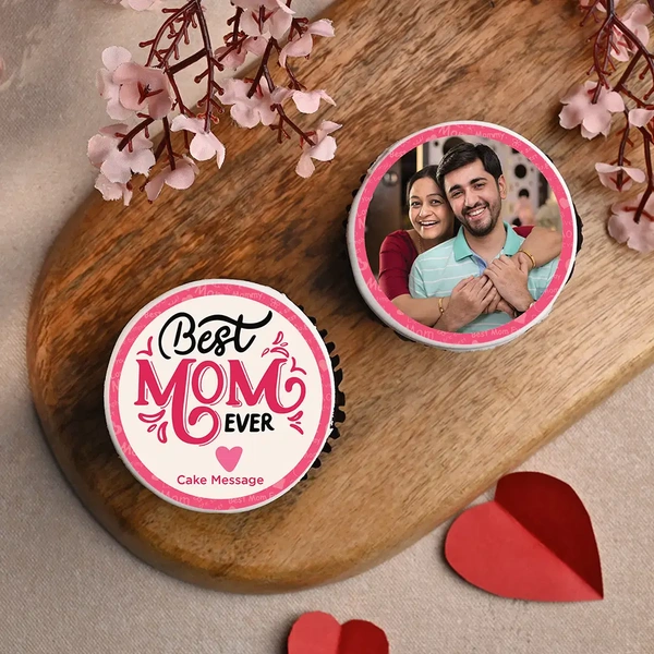 Best Mom Ever Photo Cupcakes