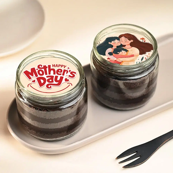 Moms Day Chocolate Cake Jar Duo - 375 Ml