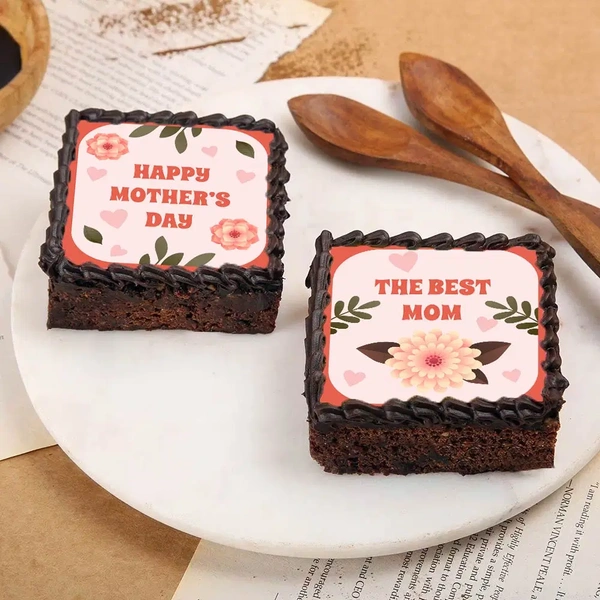 Personalised Truffle Brownies For Mom - 2 Pcs