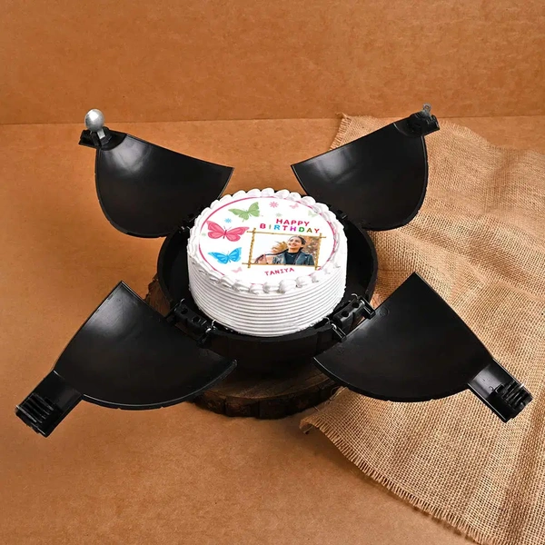 Vanilla Photo Bomb Cake - 500 Gm