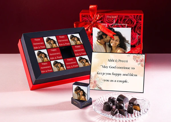 Happy Anniversary My Love Chocolate Personalised Box
