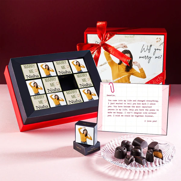Romantic Personalised Photoframe Chocolate Box with Special Message