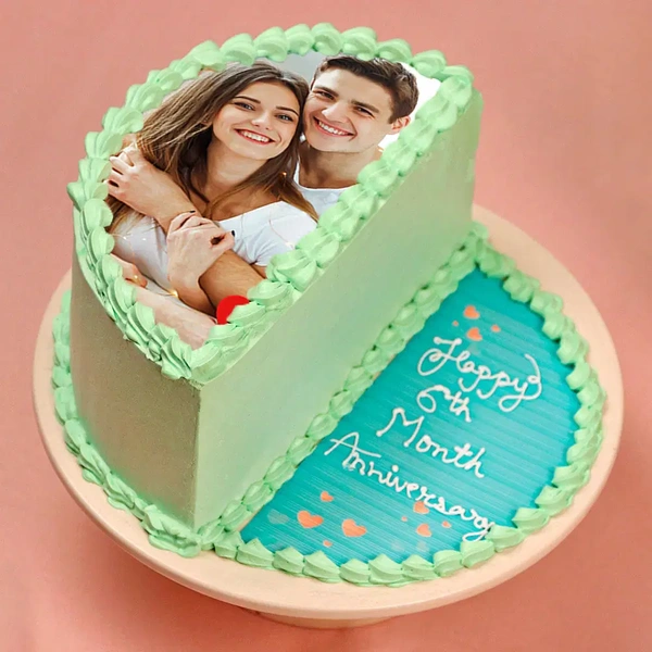 Pineapple Photo Anniversary Half Cake - 500 Gm