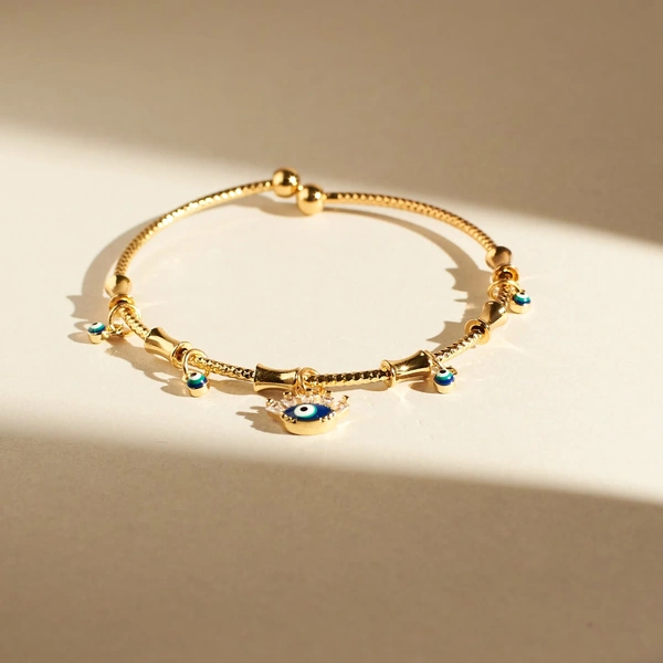 Chic Evil Eye Tassel Bangle