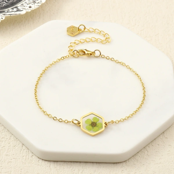 Luminescent Resin Gold Bracelet