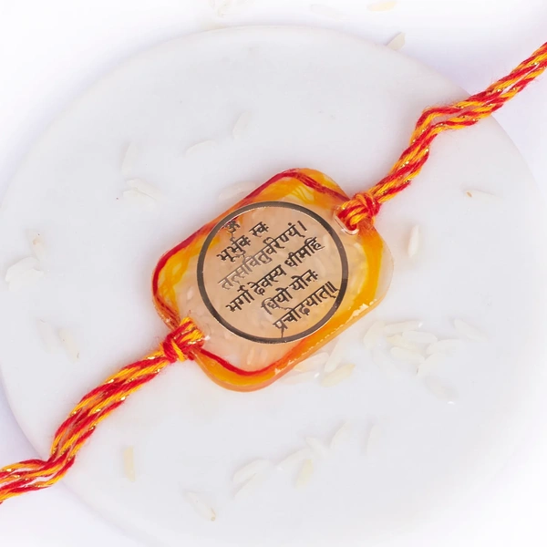 Resin Gold Rakhi