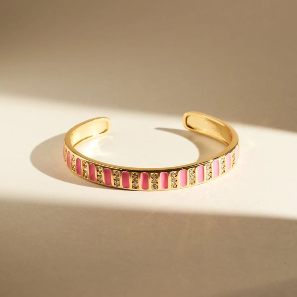 Regal Blush Charm Cuff