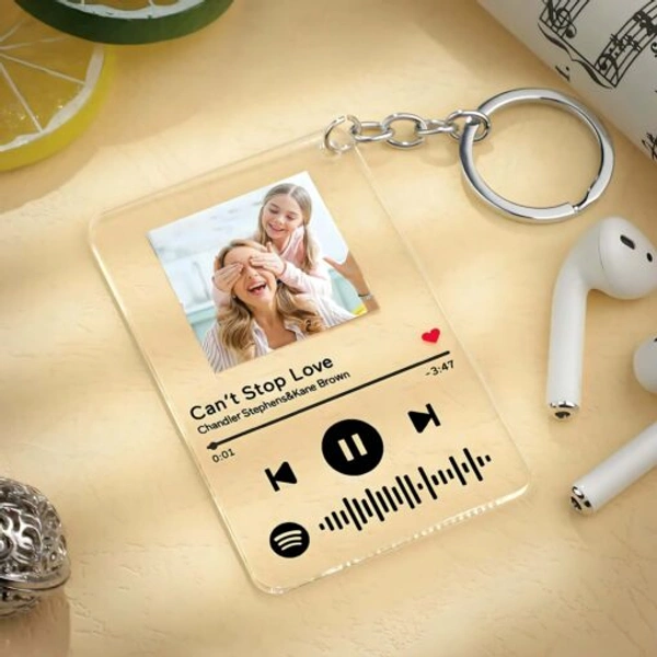 Personalized Spotify Keychain With Photo