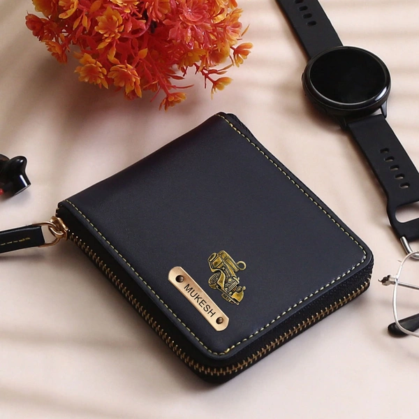 Personalized Unisex Wallet With Name & Charm