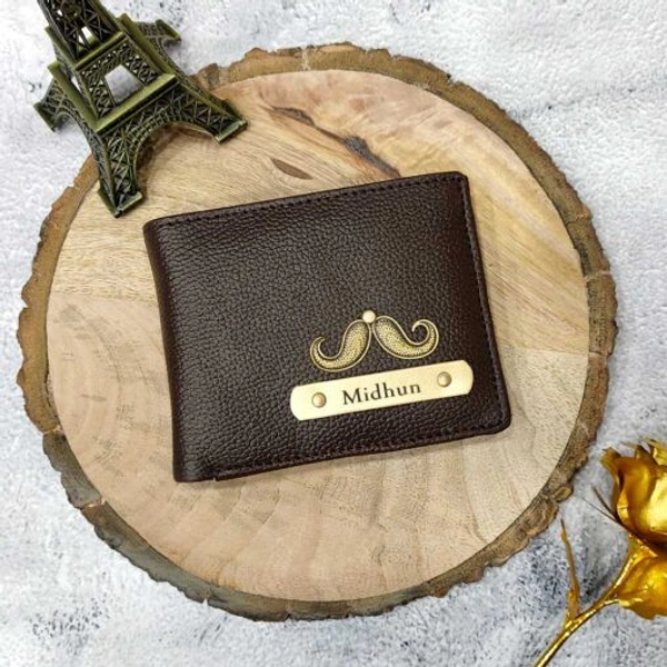 Customized Executive Wallet: Personalize with Name and Charm