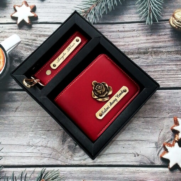 Personalized Men’s 2-in-1 Combo Set: Wallet & Keychain