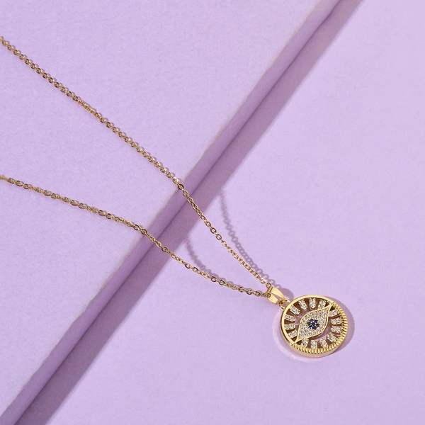 Wyn Evil eye Gold Necklace