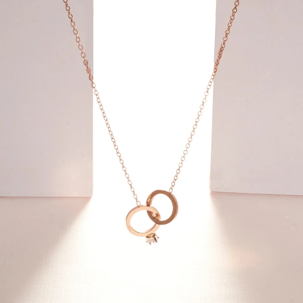 Promise Ring Rose Gold Necklace