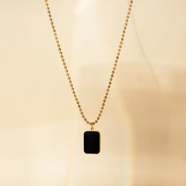 Midnight Onyx Gold Necklace