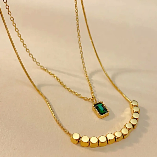Emerald Vine Neckalce - Gold