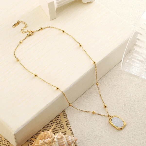 Mystical Rose Charm Gold Necklace