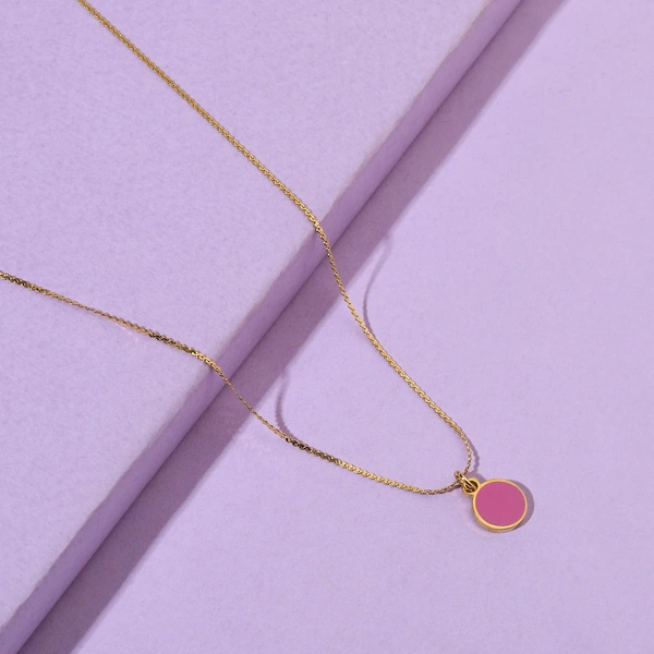 Berry Pink Gold Necklace