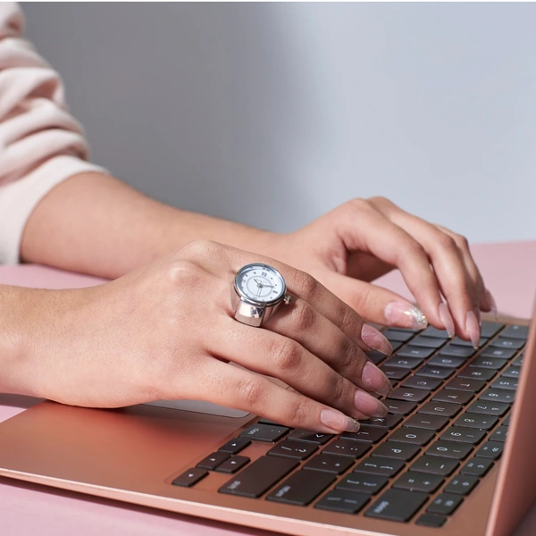 Girl Boss Salty Watch Ring - Silver