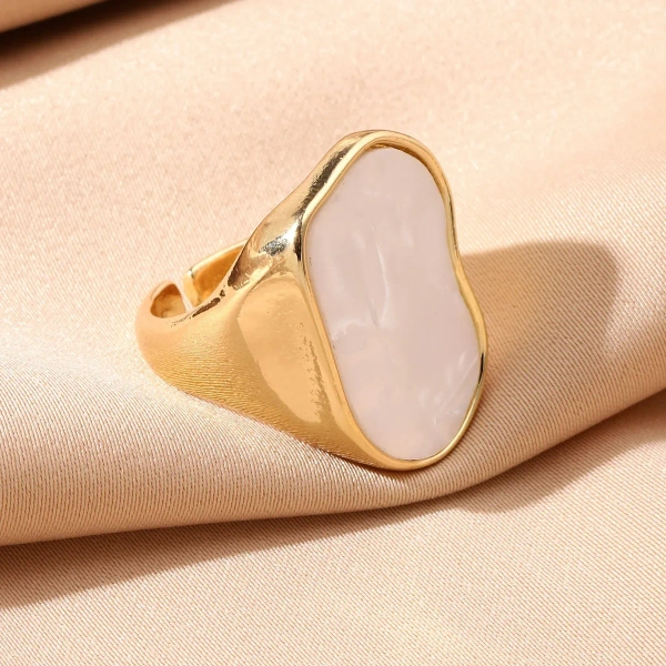 Mother Of Pearl Enamel Ring