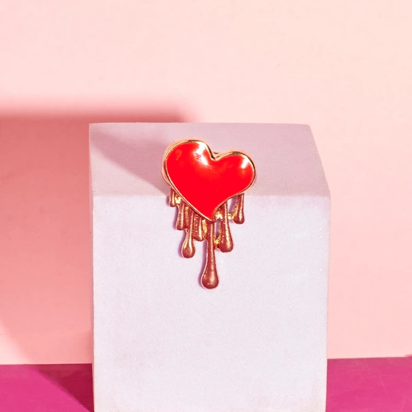 Burning Red Heart Ring