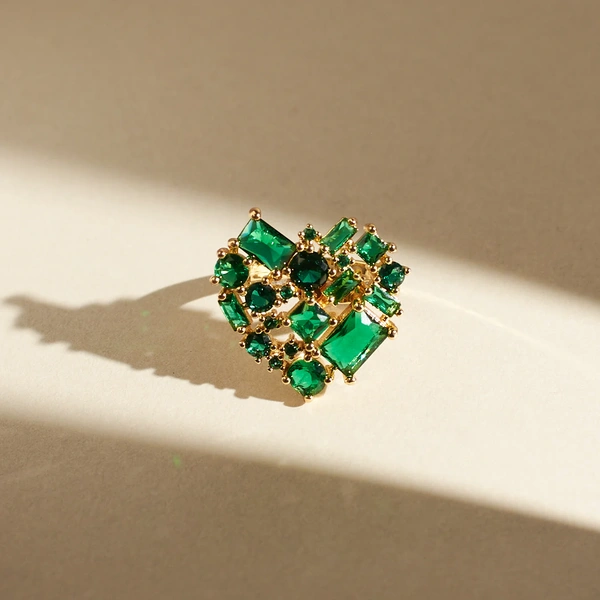 Vibrant Mossy Gem Ring
