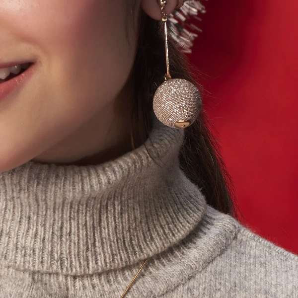 Glam Pink Drops Earrings