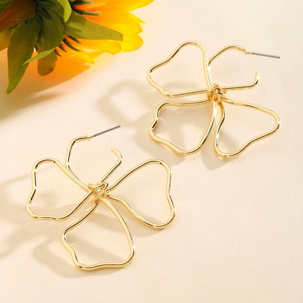 Flowers Floral Luxury Gold Earring
