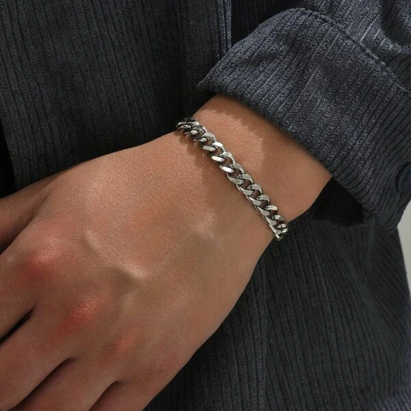 Classic Cuban Silver Bracelet
