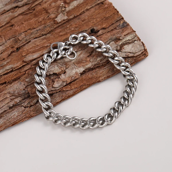 Modern Monk Silver Bracelet