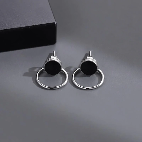 Modern Style Black Hoops