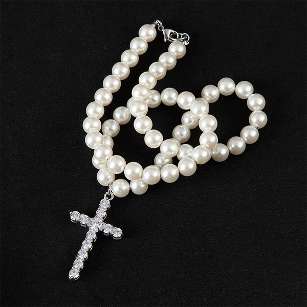 Pearl Pinnacle Cross Necklace