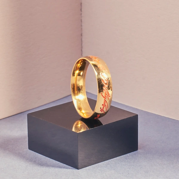 Engraved Golden Elegance Ring