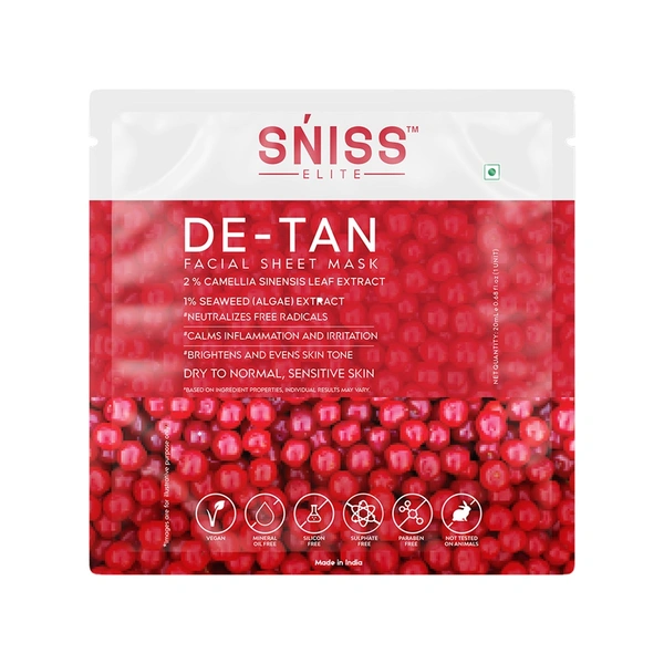 Sniss Elite De-Ten Facial Sheet Mask - 20 Ml