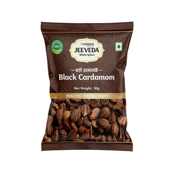 Jeeveda Black Cardamom – Badi Elaichi - 50 Gm