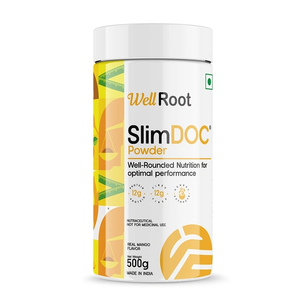 WellRoot Slimdoc Powder - Real Mango Flavor - 500 Gm