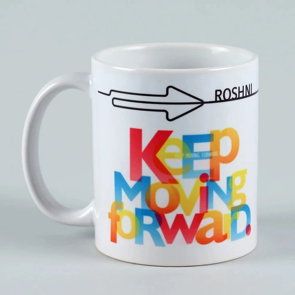 Personalised Keep Moving Forward Mug