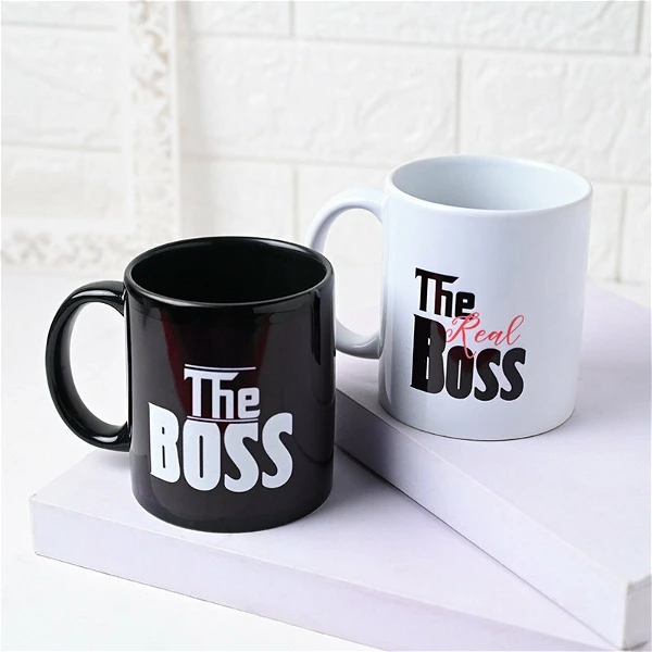 Boss Vs Real Boss Couple Mug