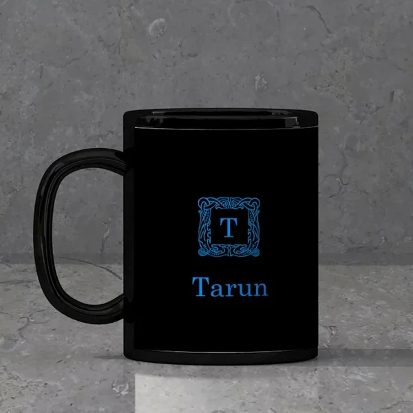 Personalized Black Text Mug