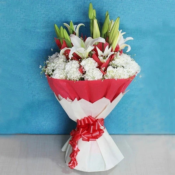 Lilys, Carnations & Chocolates Bouquet