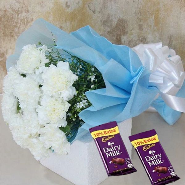 Carnations & Chocolats Bouquet
