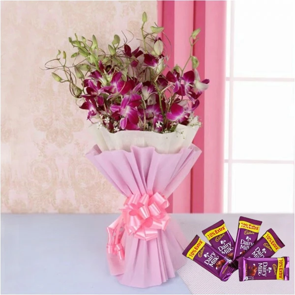 Orchids & Chocolates Bouquet