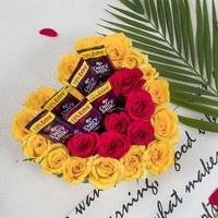20 Mix Roses With Chocolates | Heart Shaped
