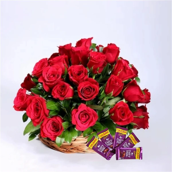 Roses & Chocolates Basket