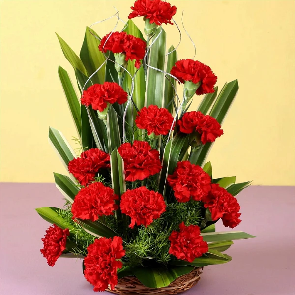 Carnations & Chocolates Basket