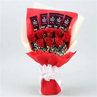 8 Red Roses With Chocolates