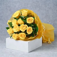 12 Yellow Roses With Chocolates