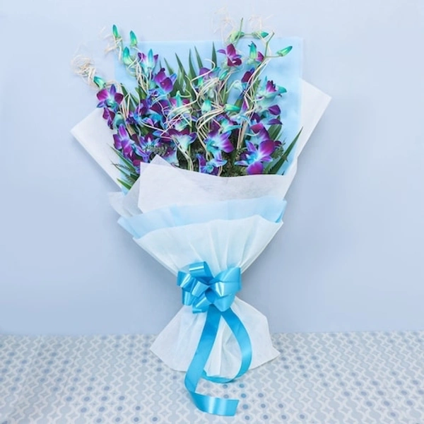 5 Blue Orchids Bouquet