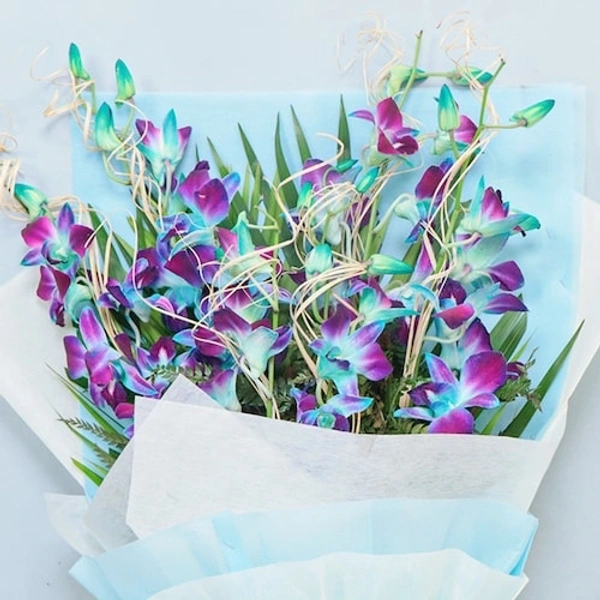 5 Blue Orchids Bouquet