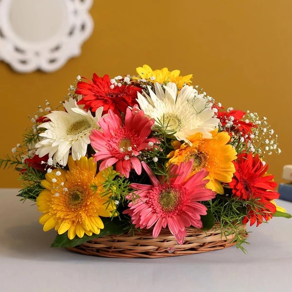 Mix Gerberas Basket